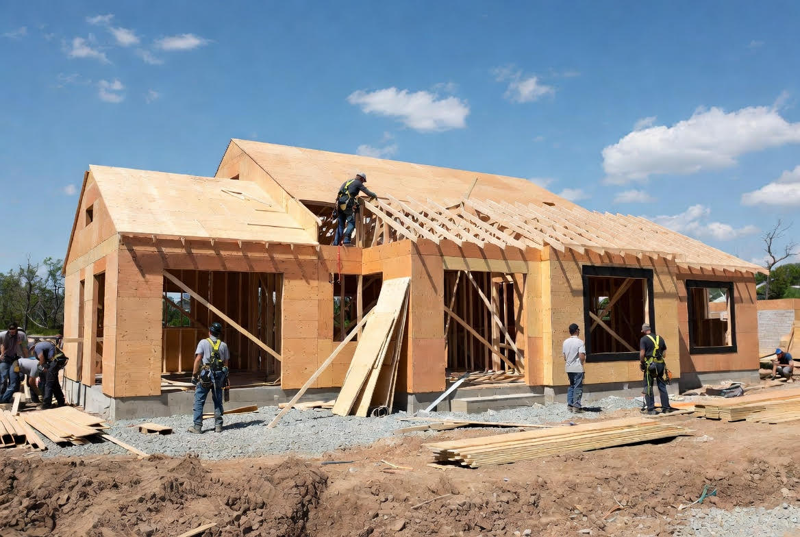 Skilled tradespeople on a clean, modern jobsite