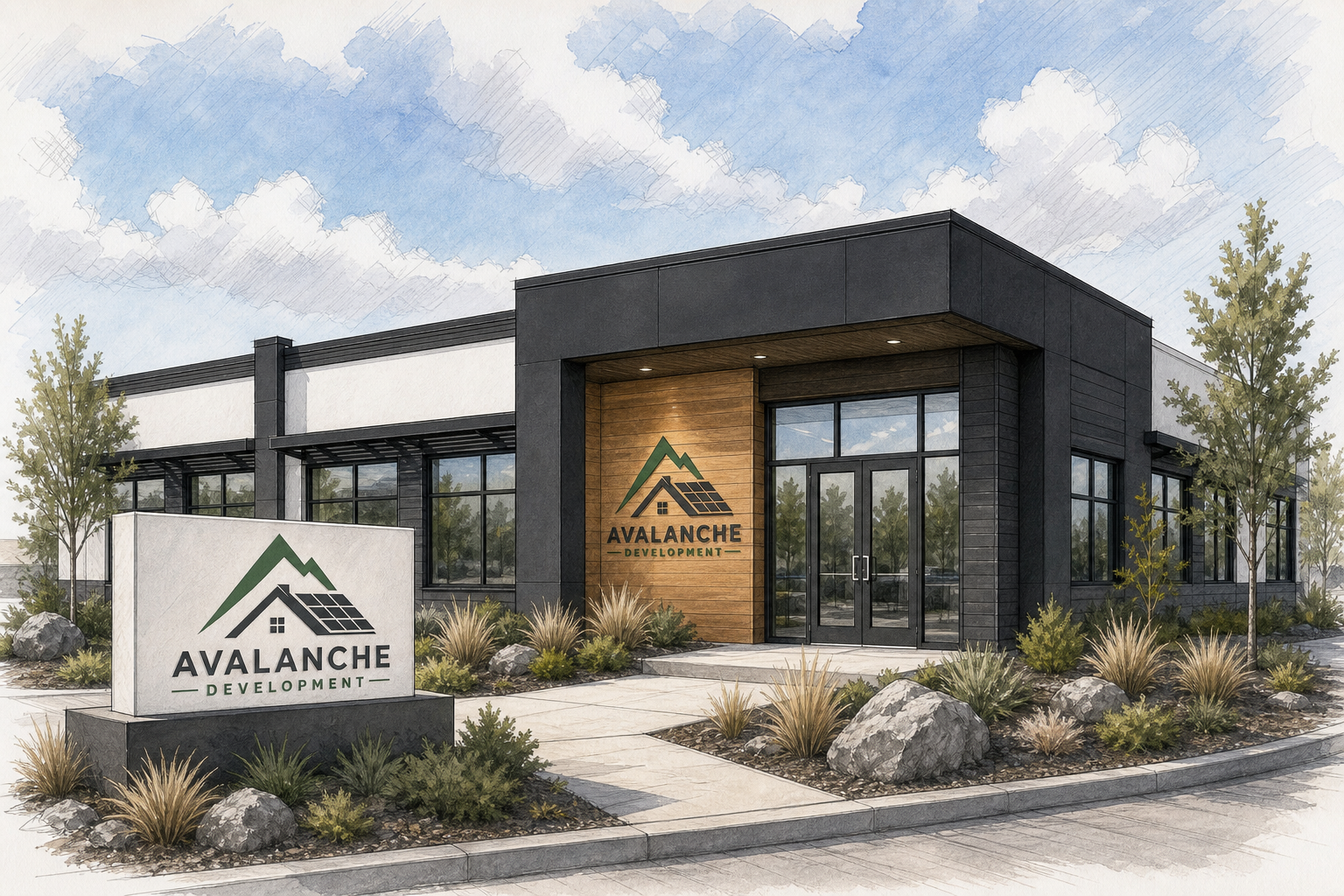 Warm architectural exterior or welcoming office-style image